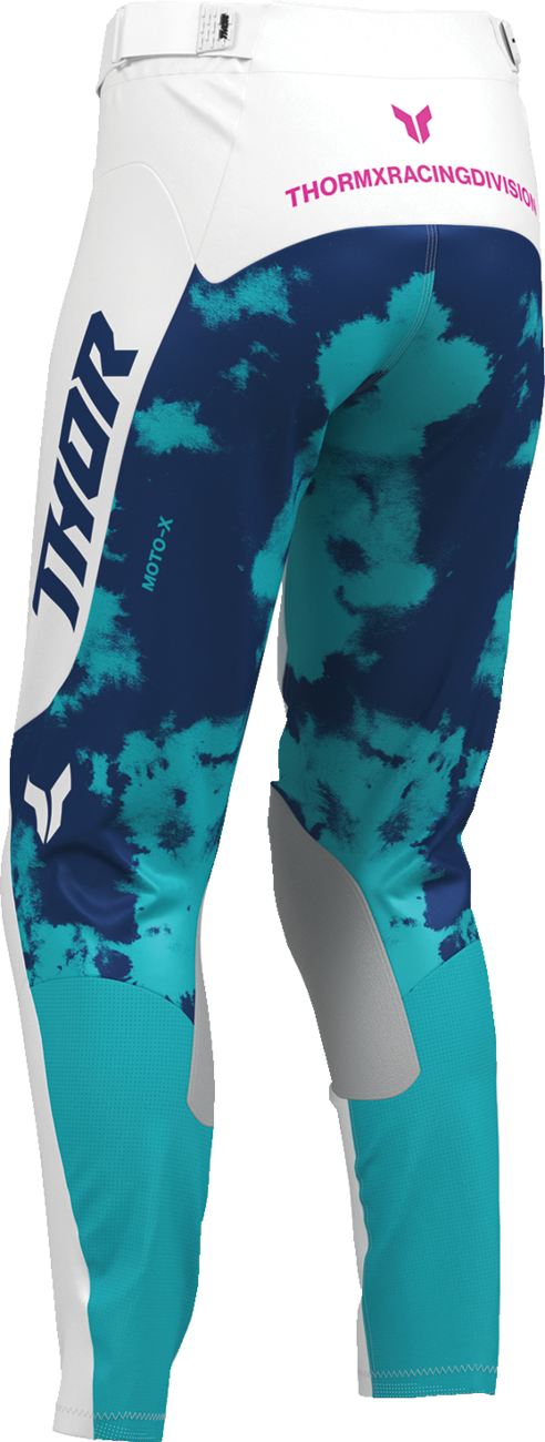 THOR Women's Launchmode Bleach Pants - White/Aqua - US 7/8 2902-0419