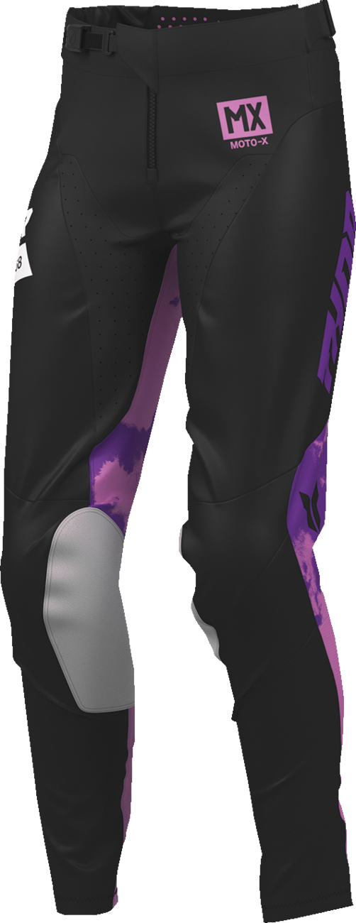 THOR Women's Launchmode Bleach Pants - Black/Orchid - US 1/2 2902-0424