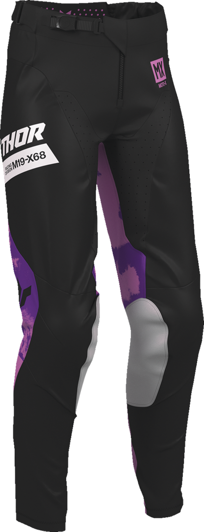 THOR Women's Launchmode Bleach Pants - Black/Orchid - US 9/10 2902-0428