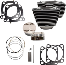 S&S CYCLE Cylinder Kit - 128" Big Bore - Wrinkle Black w/Highlights - 114"/117" M8 910-0684A