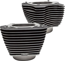 S&S CYCLE Cylinder Set - 4.25" Bore - Unhoned - Wrinkle Black w/Highlights - M8 910-0682A