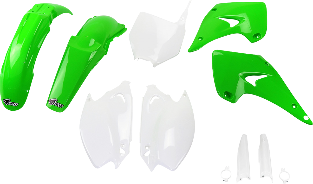 UFO Body Kit - OEM Green/White - Kawasaki - KX '06-'08 KAKIT201F@999