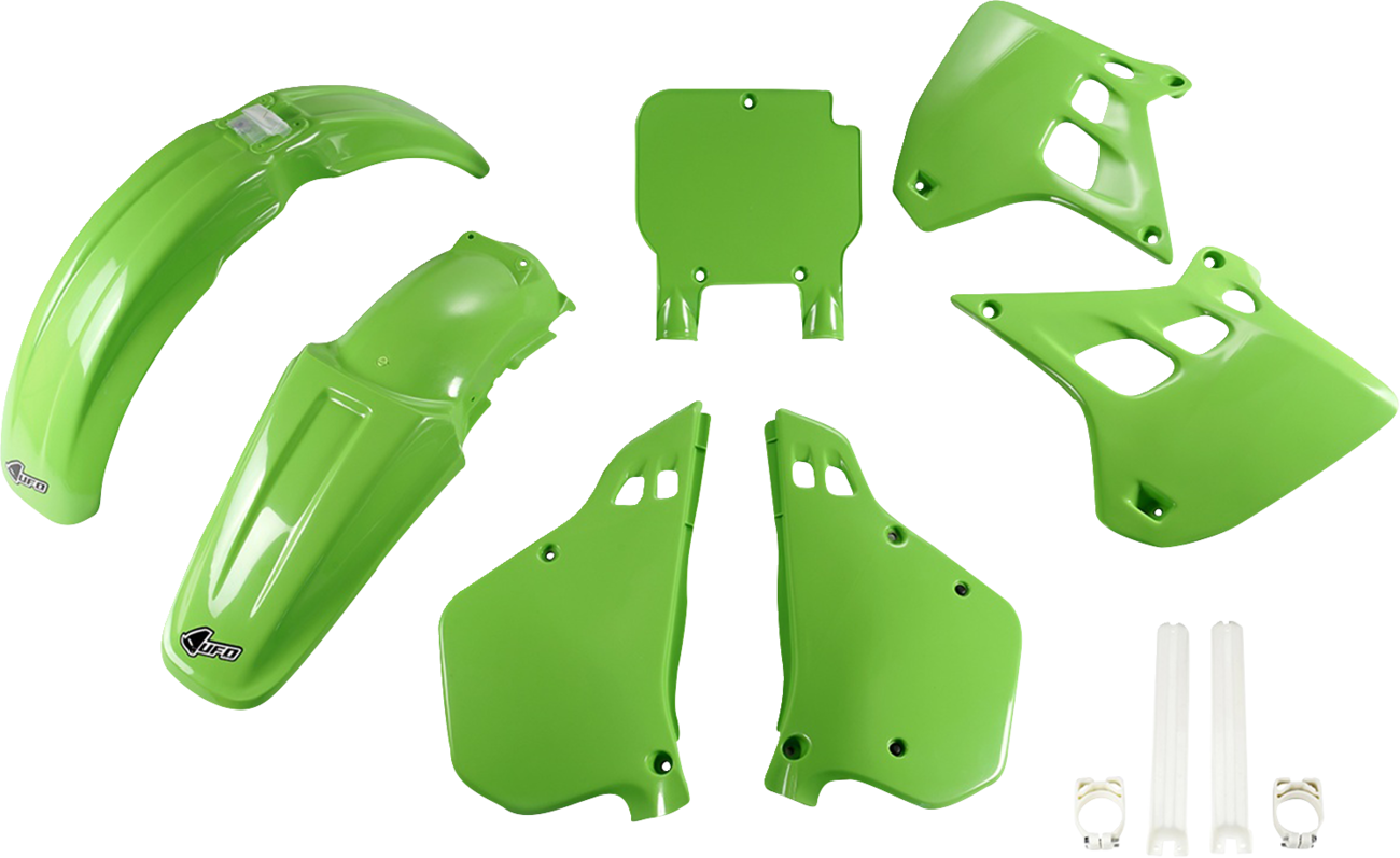 UFO Body Kit - '91 OEM Green/White - Kawasaki - KX '90-'91 KAKIT188F@999A