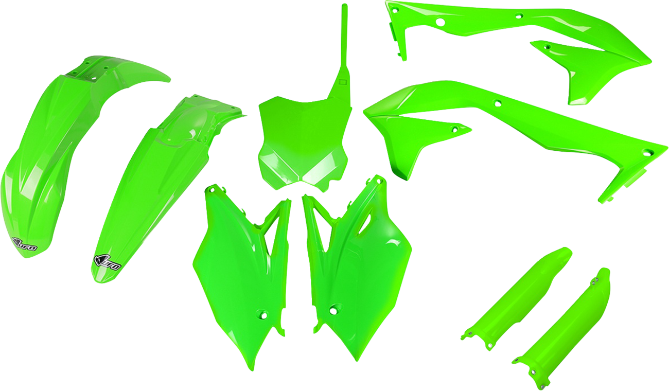 UFO Body Kit - Neon Green - Kawasaki - KXF '16-'17 KAKIT223F@AFLU