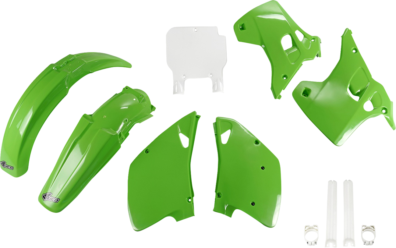 UFO Body Kit - OEM Green/White - Kawasaki - KX '93 KAKIT194F@999