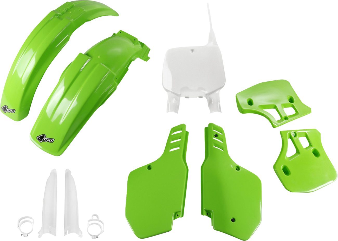UFO Body Kit - OEM Green/White - Kawasaki - KX '96-'99 KAKIT186F@999