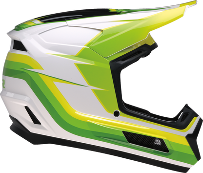 Z1R Youth Dirt Maxx Helmet - Vortex - White/Green - Large 0111-1740