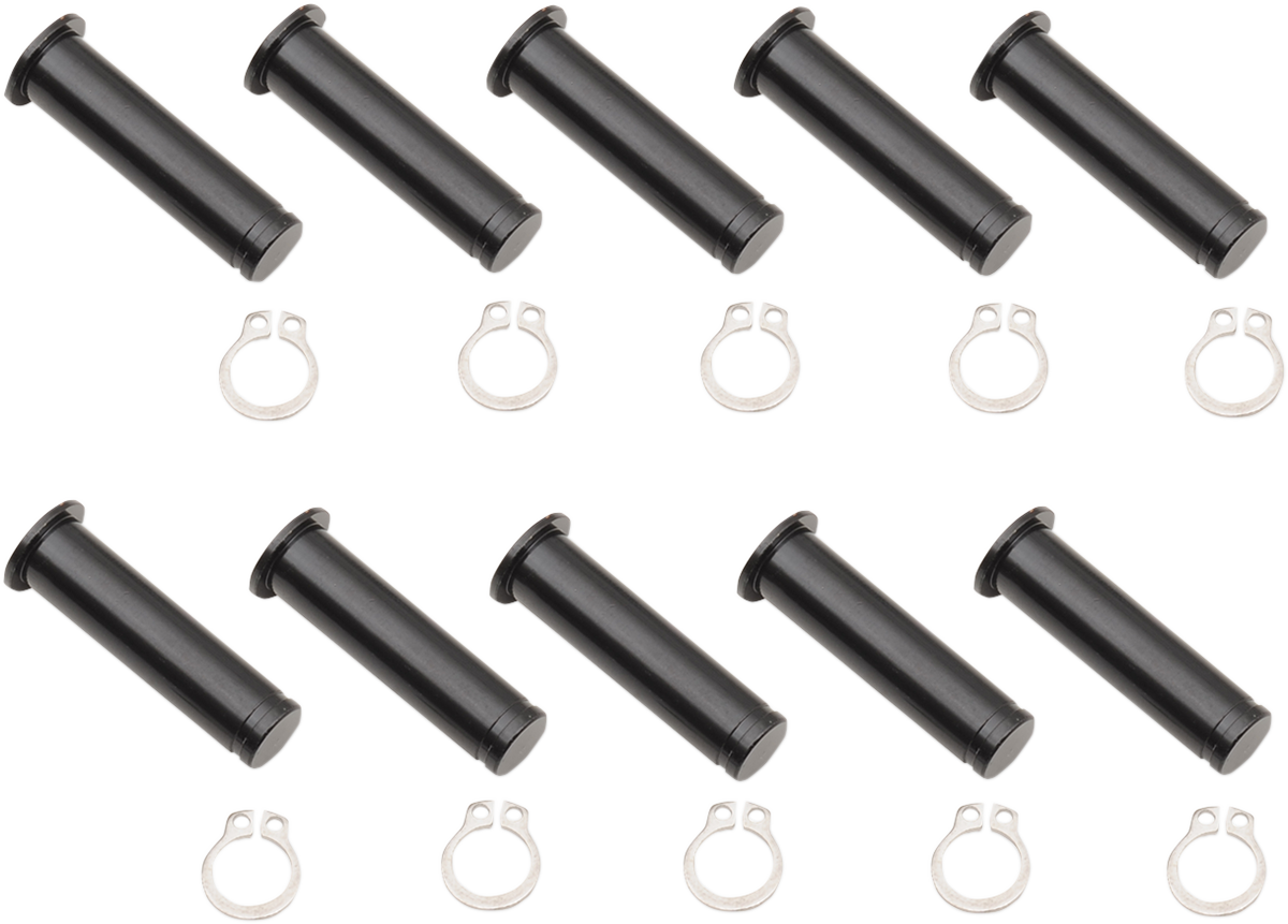 DRAG SPECIALTIES Pivot Pin/Clip Kit - Lever - 10 Pack - Black 74112B