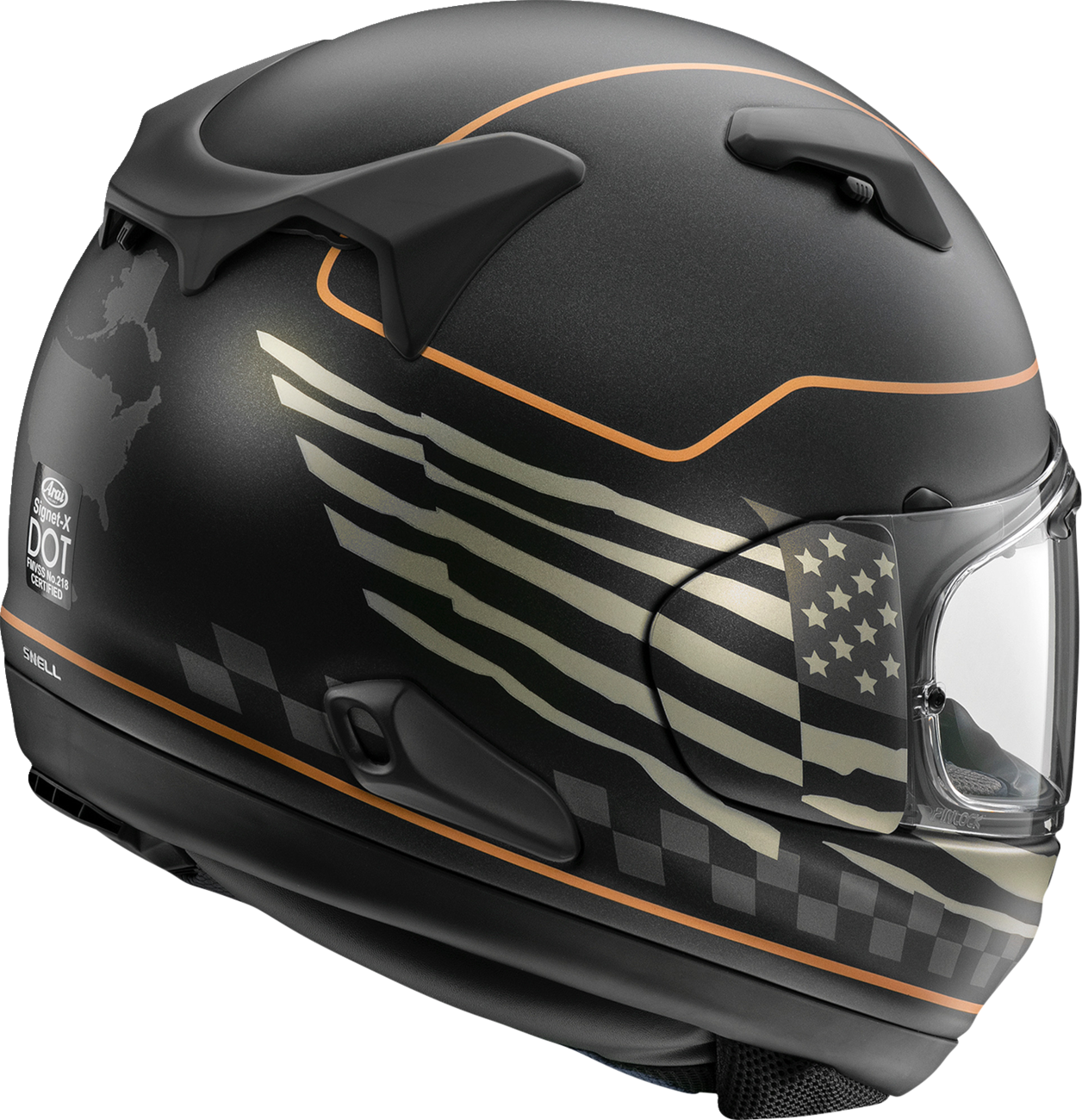 ARAI HELMETS Signet-X Helmet - US Flag - Black Frost - Large 0101-18520