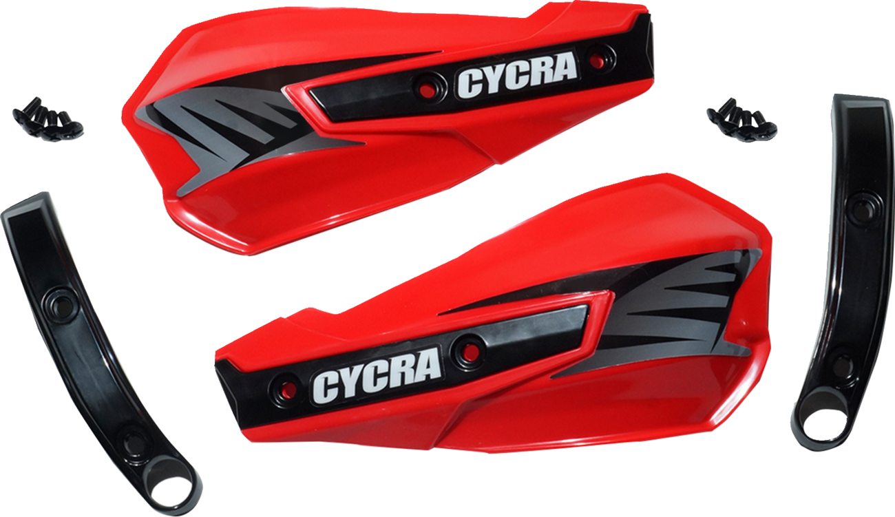 CYCRA Replacement Vortex Handshields w/ Abrasion Guards - Red  1CYC-1029-32