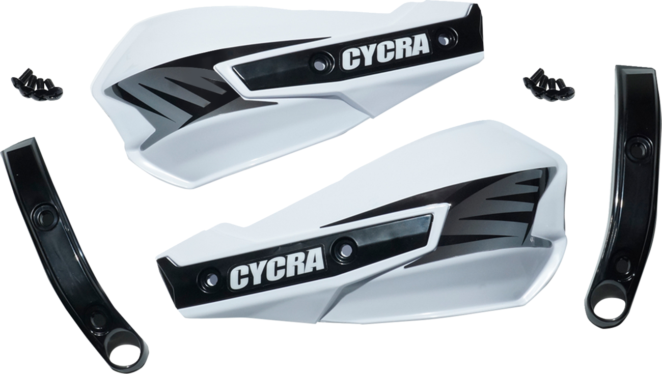 CYCRA Replacement Vortex Handshields w/ Abrasion Guards - White  1CYC-1029-42