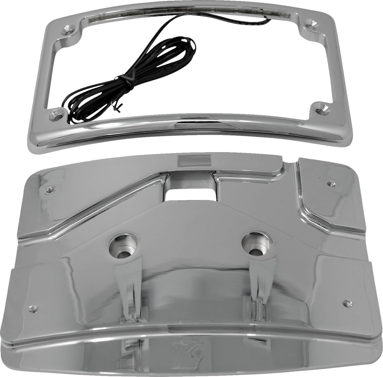 KODLIN USA Mount Kit - License Plate - Cureved - Chrome KUS20103