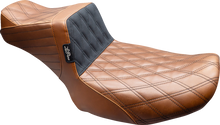 LE PERA Tailwhip Daddy Long Legs Seat - Brown - Black Double Diamond Stitch - FLT/FLH '24-'25 LV-587DLTDV01