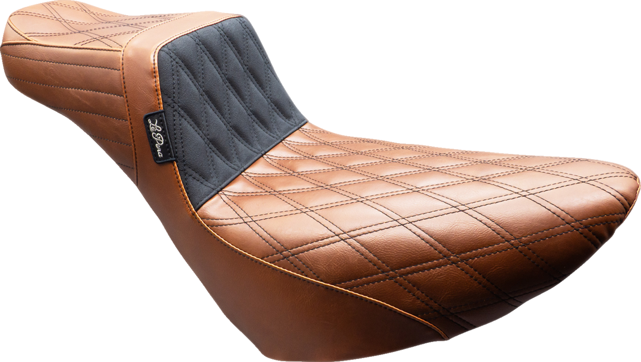 LE PERA Tailwhip Daddy Long Legs Seat - Brown - Double Diamond - Black Stitch - FL/FX '18-'25 LYR-580DLTDV01