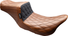 LE PERA Tailwhip Seat - Brown - Double Diamond - Black Stitch - FLT/FLH '08-'23 LK-587TDV01