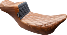 LE PERA Tailwhip Daddy Long Legs Seat - Brown - Black Double Diamond Stitch - FLT/FLH '08-'23 LK-587DLTDV01