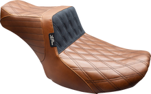 LE PERA Tailwhip Seat - Brown - Double Diamond - Black Stitch - FLT/FLH '24-'25 LV-587TDV01