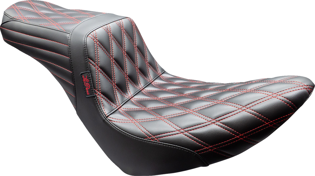LE PERA Tailwhip Seat - Black - Double Diamond - Red Stitch - FX/FL '18-'25 LYR-580DD-R01