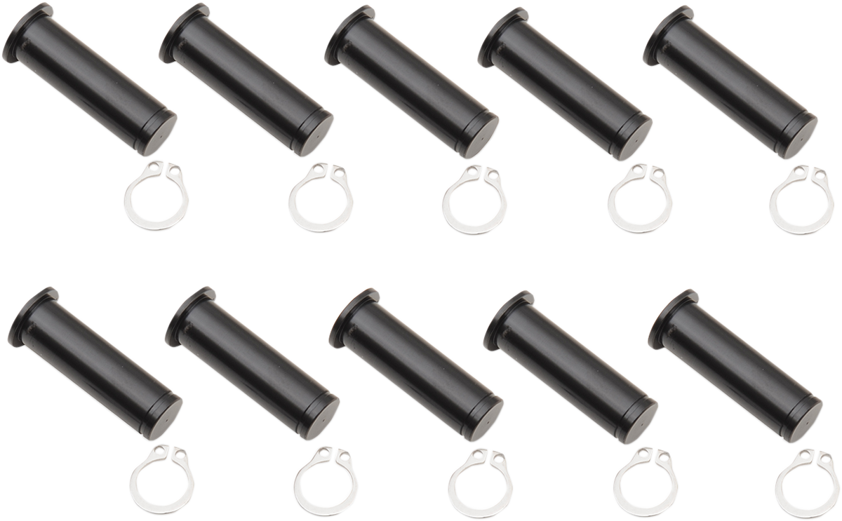 DRAG SPECIALTIES Pivot Pin/Clip Kit - Lever - 10 Pack - Black 74113B