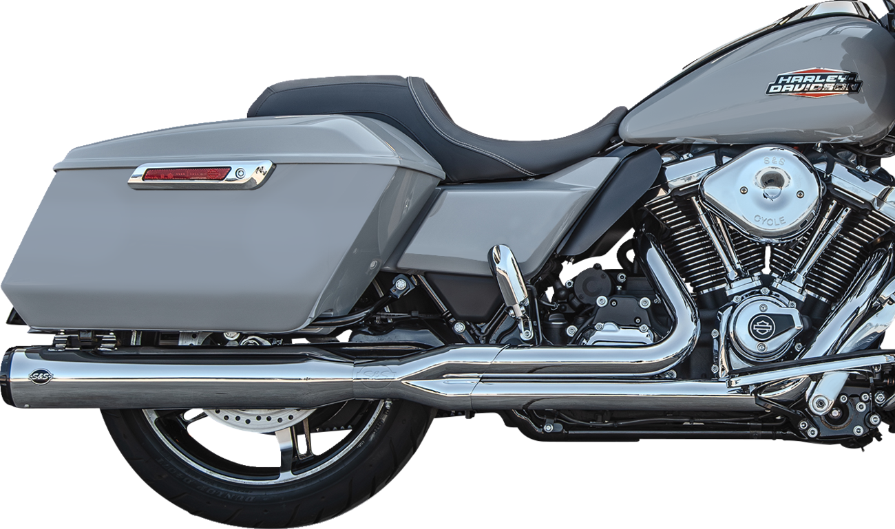 S&S CYCLE 2-into-1 GNX Exhaust System - Race Only - Chrome - Touring 550-1168