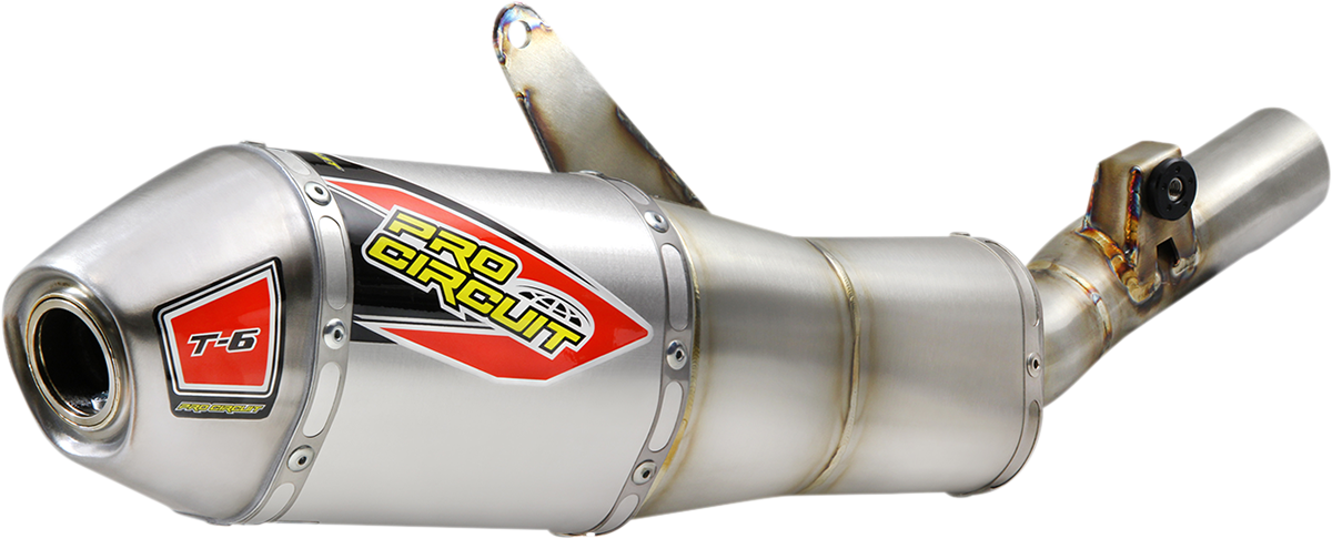PRO CIRCUIT T-6 Slip-On Muffler - Stainless Steel - Honda 450 0112145A