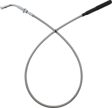 FAT BAGGERS INC. EZ Install Upper Clutch Cable - FLHX/FLTR - +4" - Braided Stainless Steel/Chrome 108004-C