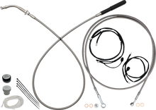 FAT BAGGERS INC. EZ Install Kit - 16" Handlebars - Upper Clutch - Full Length - Braided Stainless Steel 249016