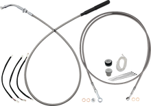 FAT BAGGERS INC. EZ Install Kit - 12" Handlebars - Upper Clutch - Full Length - Braided Stainless Steel/Chrome 249012-C