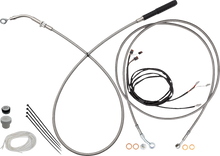 FAT BAGGERS INC. EZ Install Kit - 10" Handlebars - Upper Clutch - Full Length - Braided Stainless Steel 219010