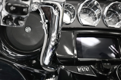 FAT BAGGERS INC. EZ Install Kit - 14" Handlebars - Upper Clutch - Full Length - Braided Stainless Steel/Chrome 249914-C