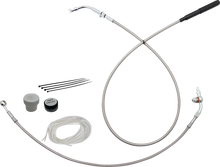FAT BAGGERS INC. EZ Install Kit - 14" Handlebars - Upper Clutch - Braided Stainless Steel/Chrome 149914-C