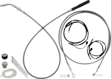 FAT BAGGERS INC. EZ Install Kit - 16" Handlebars - Upper Clutch - Full Length - Braided Stainless Steel 249916