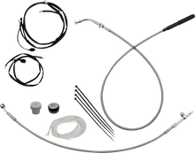 FAT BAGGERS INC. EZ Install Kit - 16" Handlebars - Upper Clutch - Braided Stainless Steel/Chrome 149016-C