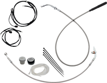 FAT BAGGERS INC. EZ Install Kit - 18" Handlebars - Upper Clutch - Braided Stainless Steel/Chrome 149918-C
