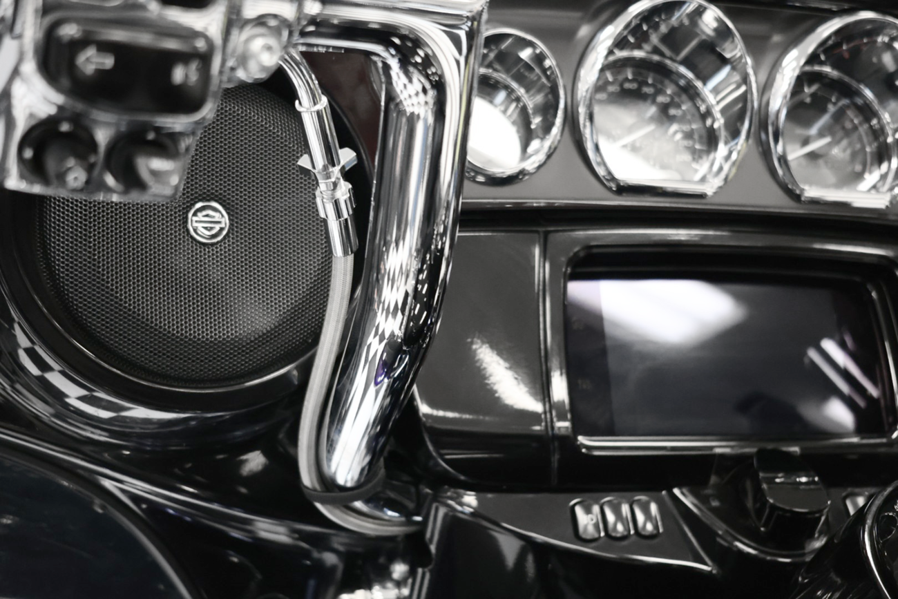 FAT BAGGERS INC. EZ Install Kit - 16" Handlebars - Upper Clutch - Braided Stainless Steel/Chrome 149916-C