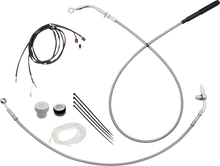FAT BAGGERS INC. EZ Install Kit - 18" Handlebars - Upper Clutch - Braided Stainless Steel/Chrome 119918-C