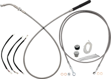 FAT BAGGERS INC. EZ Install Kit - 10" Handlebars - Upper Clutch - Full Length - Braided Stainless Steel 249010