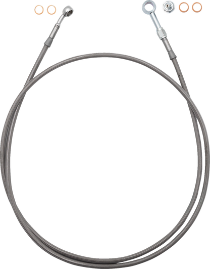 FAT BAGGERS INC. EZ Install Brake Line - 62" - Stainless Steel Braid 100062