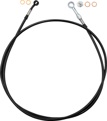 FAT BAGGERS INC. EZ Install Brake Line - 66" - Black Braid 100066-B