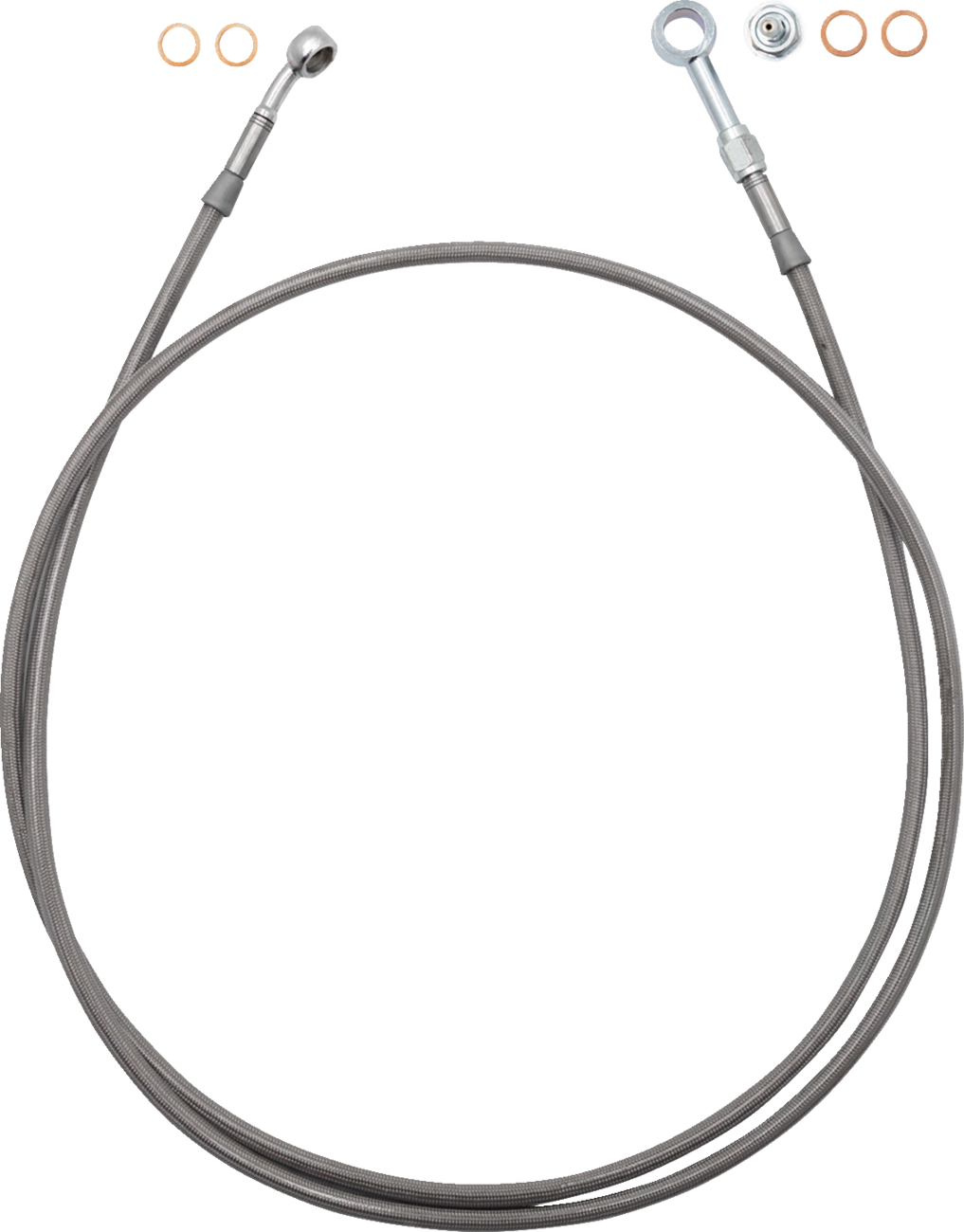 FAT BAGGERS INC. EZ Install Brake Line - 67" - Stainless Steel Braid 100067