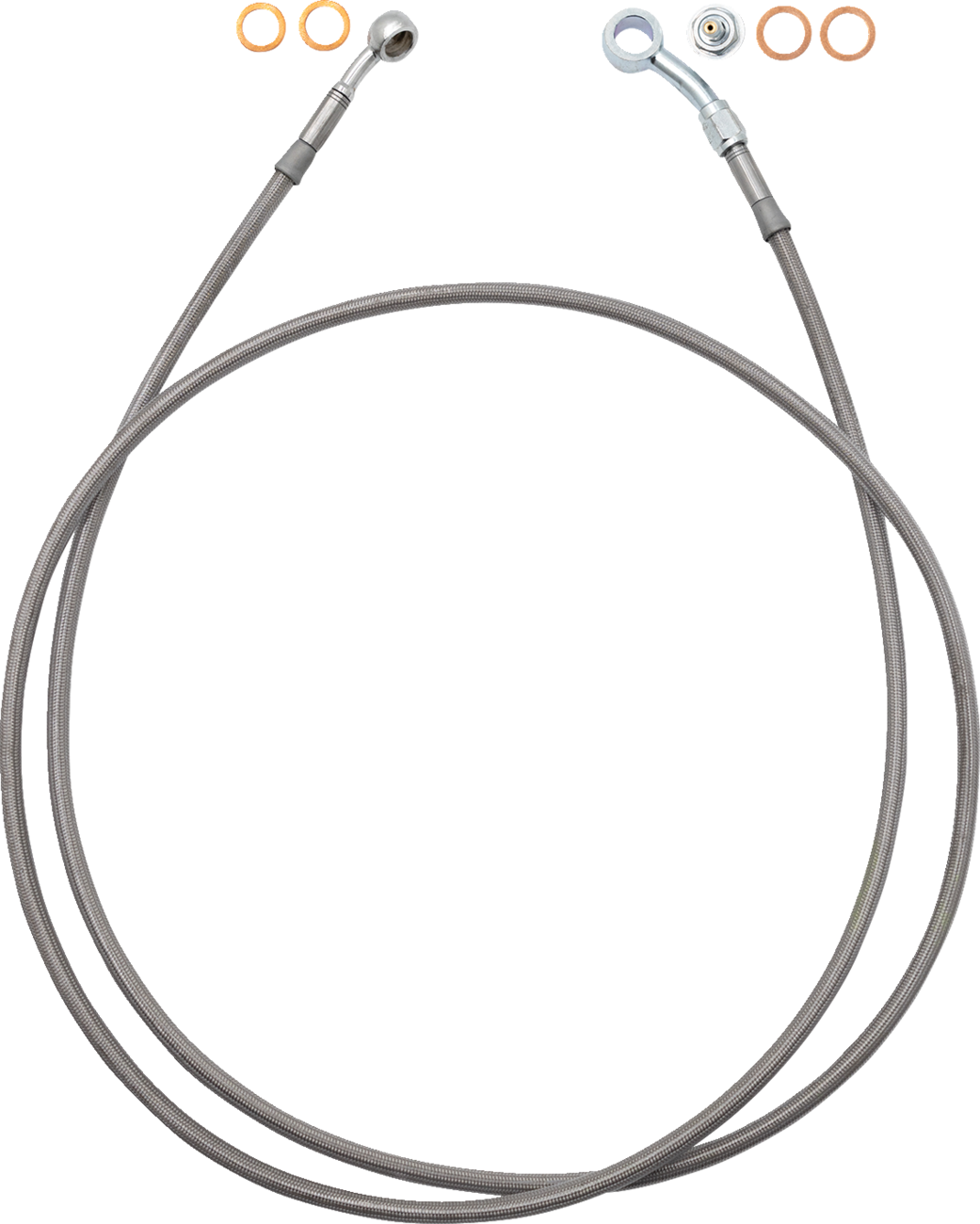 FAT BAGGERS INC. EZ Install Brake Line - 66" - Stainless Steel Braid 110066