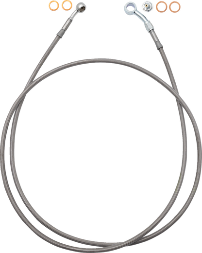 FAT BAGGERS INC. EZ Install Brake Line - 66" - Stainless Steel Braid 110066