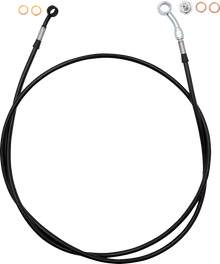 FAT BAGGERS INC. EZ Install Brake Line - 63" - Black Braid 110063-B