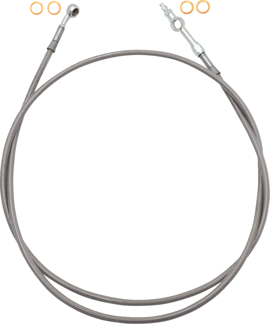 FAT BAGGERS INC. EZ Install Brake Line - 64" - Stainless Steel Braid 120064