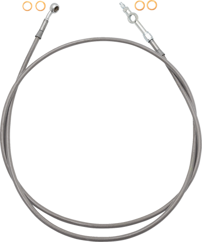 FAT BAGGERS INC. EZ Install Brake Line - 64" - Stainless Steel Braid 120064