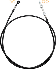 FAT BAGGERS INC. EZ Install Brake Line - 62" - Black Braid 120062-B