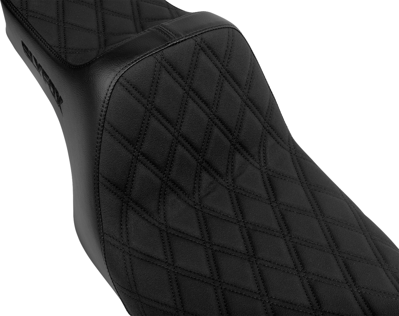 SLYFOX High Noon Seat - Double Diamond - Black Logo - Black Stitch - FLH/FLT '97-'07 4702C-SlyFox