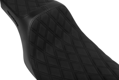 SLYFOX High Noon Seat - Double Diamond - Black Logo - Black Stitch - FLH/FLT '08-'25 4710C-SlyFox
