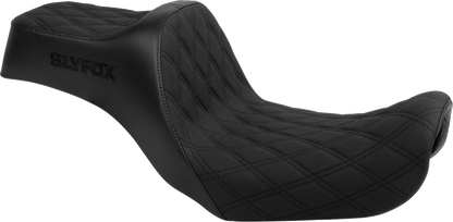 SLYFOX High Noon Seat - Double Diamond - Black Logo - Black Stitch - FXD/FLD '06-'17 4694C-SlyFox