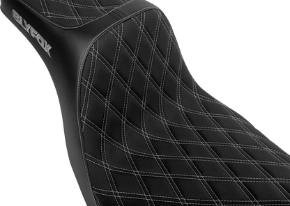 SLYFOX High Noon Seat - Double Diamond - Silver Logo - Silver Stitch - FL/FX '18-'25 4701D-SlyFox